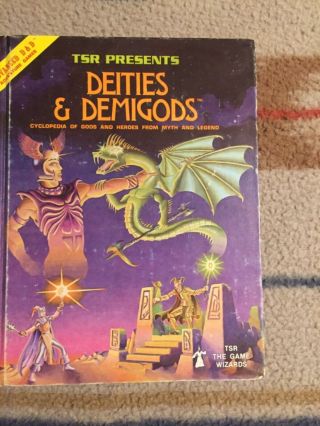 Tsr Presents Deities & Demigods Advanced D&d 1980 Hardcover