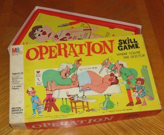 Operation Skill Game 1965 Milton Bradley Smoking Doctor Artwork Complete &