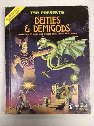 Deities & Demigods Advanced Dungeons & Dragons,  Tsr,  Ad&d,  4th Print,  Read Disc.