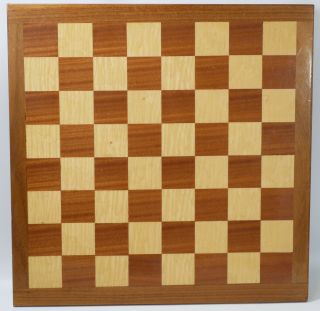 Large Vintage Quality Condor Solid Wood Chess Board Inlaid Made In Italy 18”