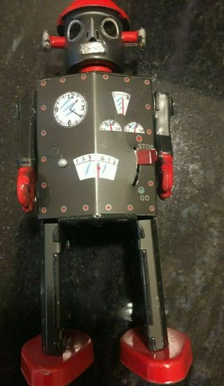 Vintage Schylling Collector Series Black Atomic Robot Man,  Key,  Orig.  Box