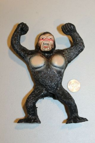 Vintage 1970s King Kong Gorilla Kaiju Monster 7 " Rubber Figure Hong Kong