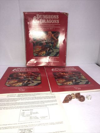 Vintage Dungeons And Dragons Red Box Basic Rules Set 1 1983 | Tsr 1011 6 - Dice