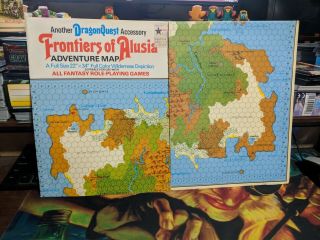 Dragonquest Frontiers Of Alusia Fantasy Role Playing Game Map Rpg 1981