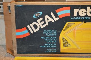 Vintage 1982 Ideal Games REBOUND Shuffle Board Type Set (C1) 2