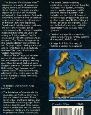 SHADOW WORLD MASTER ATLAS EXC Boxed Box Set I.  C.  E.  Rolemaster Adventure 6000 3