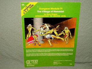 Ad&d 1st Ed Module - T1 The Village Of Hommlet (rare From 1979 And Exc, )