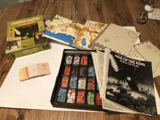 Spi War Of The Ring The Lord Of The Rings Board Game 1977 Middle - Earth Tolkien