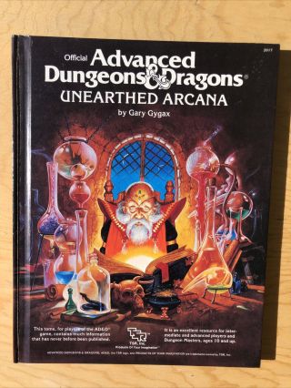 Tsr Ad&d Unearthed Arcana,  First Edition 1985