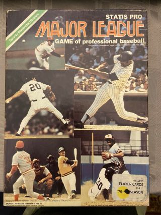 Statis Pro Major League Baseball Bookshelf Board Game Avalon Hill 1979 Season