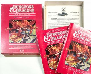 Dungeons & Dragons Basic Rules Box Set 1 1011 1st Print 1983 D&d Tsr Rpg Game Vg