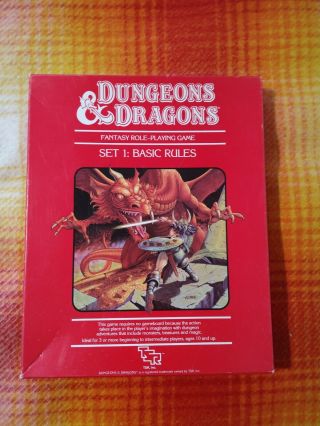 Dungeons And Dragons Red Box Basic Rules Set 1 1983 Tsr 1011 1st Edition