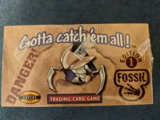 1999 Pokemon Fossil 1st Edition Booster Box Factory 6