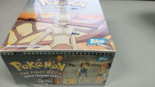 Pokemon The First Movie Topps Booster Box Factory BLUE LOGO 1 foil per pk 2