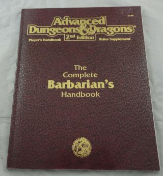 Advanced Dungeons And Dragons: Ad&d The Complete Barbarian 