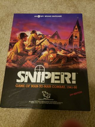 Vintage Spi/tsr Sniper Game Of Man To Man Combat 1941 - 90 2nd Edition Complete
