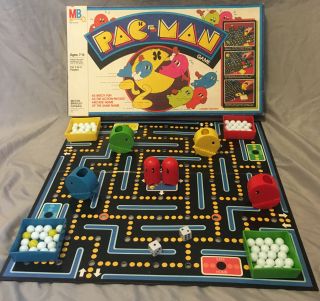 Vintage Pac Man Milton Bradley Board Game Complete Set