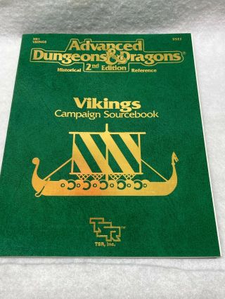 Advanced Dungeons & Dragons Tsr 2nd Ed Vikings Campaign Sourcebook 9322