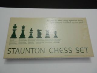 Vintage 1964 Staunton Chess Set By Adult Leisure Products Corporation