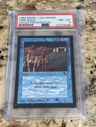 1993 Magic The Gathering Mtg Time Walk Collectors Edition Ce Psa 8 Power 9