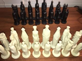 Vintage 1962 Peter Ganine Conqueror Chess Set Figures 32 Pc Set
