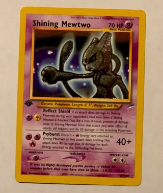 2002 Pokemon Neo Destiny 1st Edition Shining Mewtwo 109/105