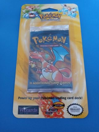 1999 Pokemon Base Set Charizard Blister Booster Pack -