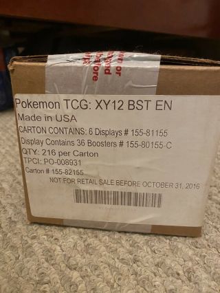 Pokemon Tcg Xy Evolution Booster Box (half) 18 Booster Pack 1 Of The Box