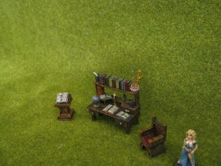 28mm Wizard Alchemist Study Desk Scenery Dwarven Forge D&D Dungeon Decor Terrain 2