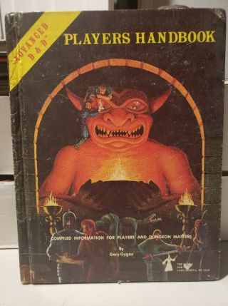 Advanced D&d Dungeons & Dragons Players Handbook 1978 1st Edition 6th Printing 3