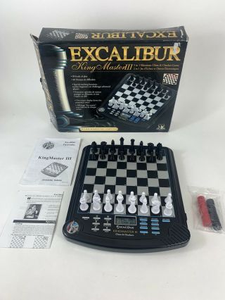 Excalibur King Master 3 Iii Electronic Computer Chess Checkers Complete