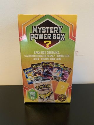 (1) Pokemon Mystery Power Box 5 Booster Packs Vintage Packs 1:5 Factory