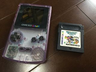 Nintendo Game Boy Color Atomic Purple Handheld System & Dq Monsters