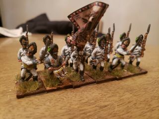 28mm Superbly Painted Napoleonic Austrian Grenadiers Metal 12 Figs Front Rank