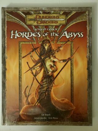 D&d 3e V3.  5 Hordes Of The Abyss Fiendish Codex I Vg/nm Dungeons And Dragons