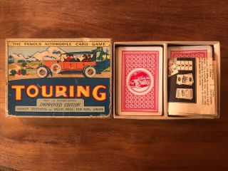 Vintage Touring Automobile Card Game W/ All 99 Cards By Parker Brothers