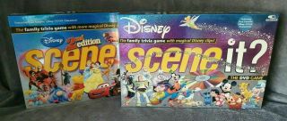Disney Scene It? 1st And 2nd Editions Dvd Board Game Both Are Complete