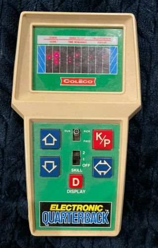 1978 Coleco Electronic Quarterback Handheld Football Game -