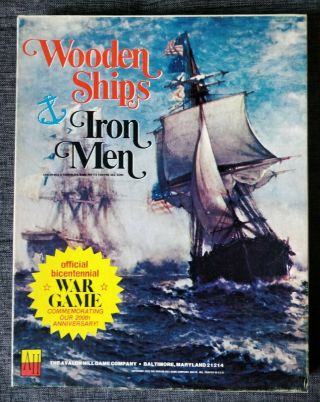Vintage 1974 Wooden Ships & Iron Men Avalon Hill War Game Unpunched Never Played