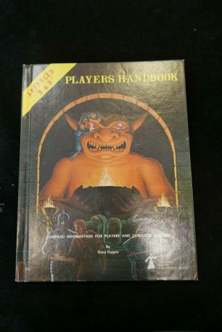 1978 Advanced D&d Dungeons & Dragons Players Handbook By Gary Gygax
