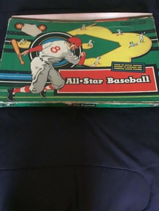 Vintage Cadaco Ellis All Star Baseball Board Game Copyrights 1957 Mantle,  Discs