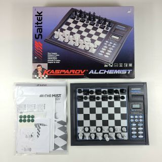 Saitek Kasparov Alchemist Electronic Computer Chess Board Complete W/ Box Euc