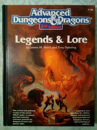 Dungeons And Dragons 2nd Edition Legends And Lore