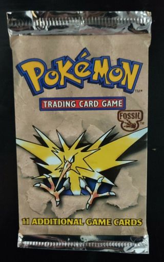 Pokemon Fossil Booster Pack Zapdos Art 21.  65g Wotc Factory