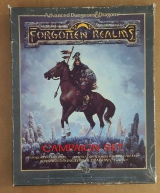 1987 Ad&d Forgotten Realms Campaign Set Tsr Advanced Dungeons & Dragons W/ Box