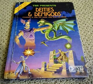 Tsr Presents Deities & Demigods Advanced D&d 1980 Hardcover (non - Cthulu)