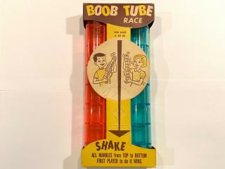 Vintage 1962 Milton Bradley Boob Tube Marble Race Game - Box - Vgc