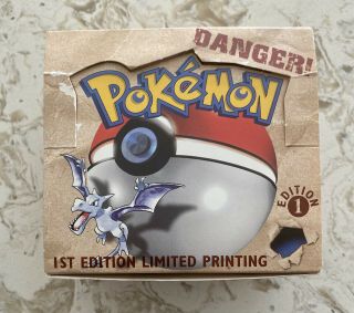 Pokemon Fossil 1st Edition Booster Box Wotc Empty No Cards And 33 Empty Booster