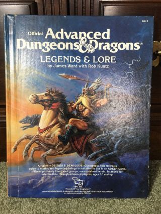 Advanced Dungeons And Dragons Legends And Lore Tsr 2013