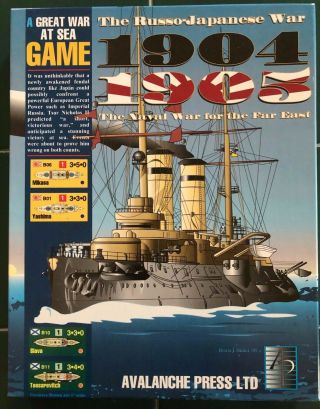 Avalanche Wargame Great War At Sea 3 - The Russo - Japanese War 1904 - 1905